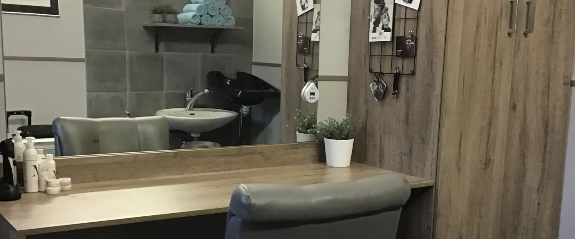 Interieur van onze kapsalon